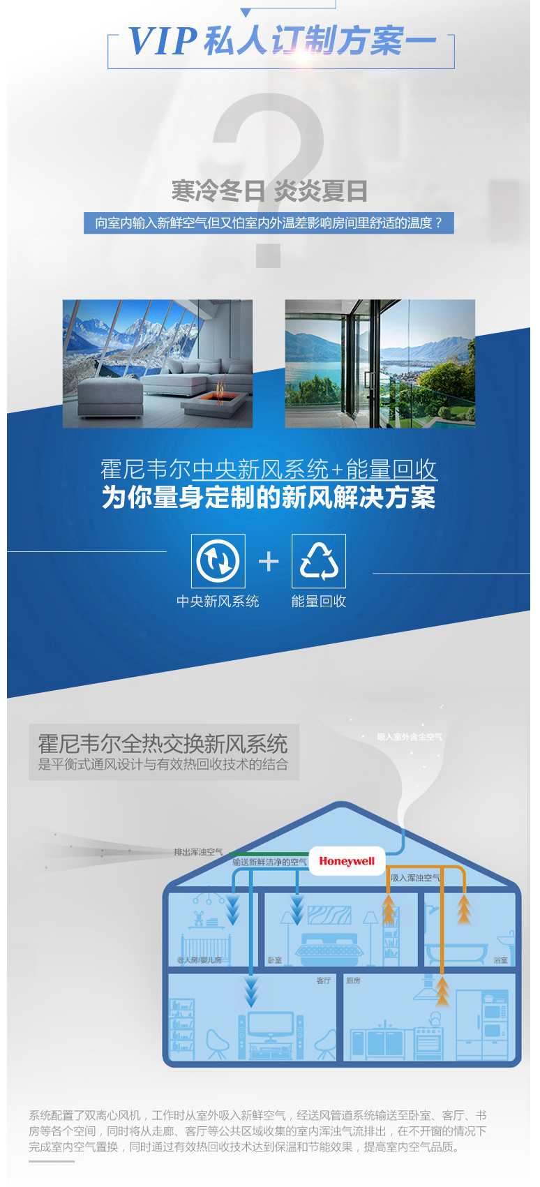霍尼韋爾新風系統(tǒng)家用全屋全熱交換器 ER150S1NPOBSP~ER800S1N