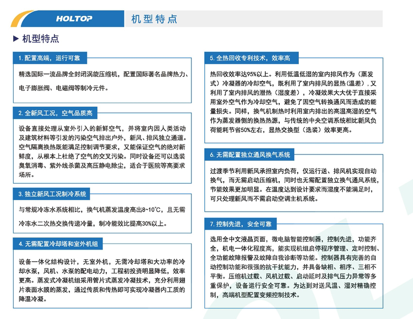 環(huán)都拓普冷凝排風(fēng)熱回收新風(fēng)換氣機(jī)3000~20000風(fēng)量HLN-030~HLN-200機(jī)型特點(diǎn)