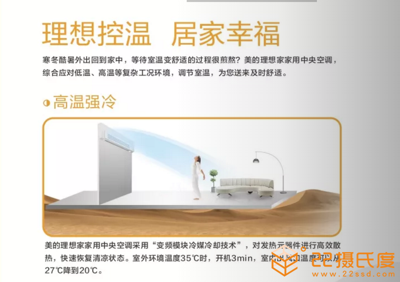 美的理想家全氣候家用中央空調(diào)采用“變頻模塊冷媒冷卻技術(shù)